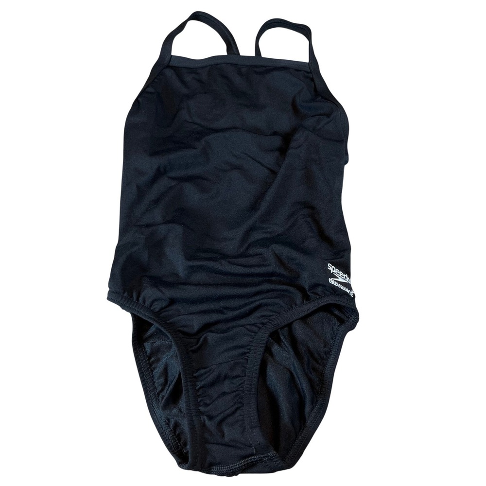 Speedo Endurance+ Youth Girls One Piece Swimsuit Black 8/24 819015006